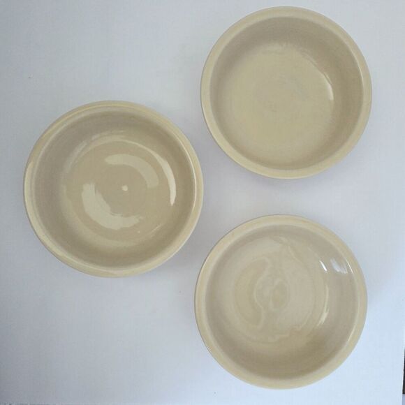 VTG Homer Laughlin HLC Fiesta Coupe Bowls (Set of 3) Ivory Aprox 6 7/8" - Picture 2 of 9